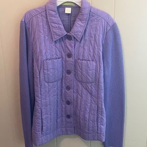 Sigrid Olsen Quilted Jacket with Sweater Sleeves
